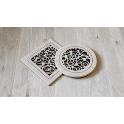 Ventilation grille - ORNAMENT square 2-piece